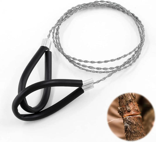 Metal Wire Saw Hand Pocket String Rope Saw Emergency Survival PVC Pipe Cutting Tool for Wood Camping Hiking Hunting