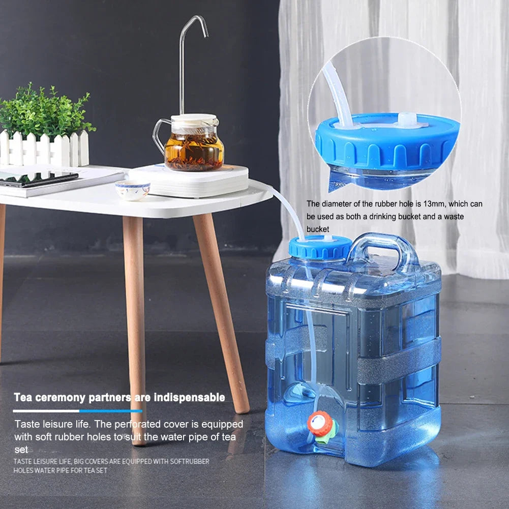 Camping Water Container Portable Car Driving Water Tank Large Capacity Outdoor Water Bucket with Faucet Picnic Accessories