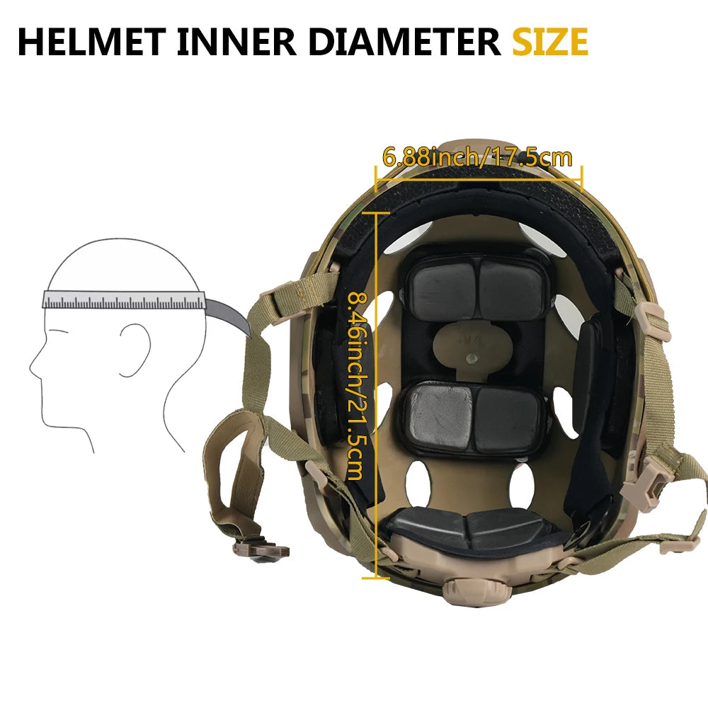 Military Helmet Kids Adults CS War Gaming Cosplay Outdoor Sports ABS Thickened Camouflage Army Helmet Head Protective Equipment