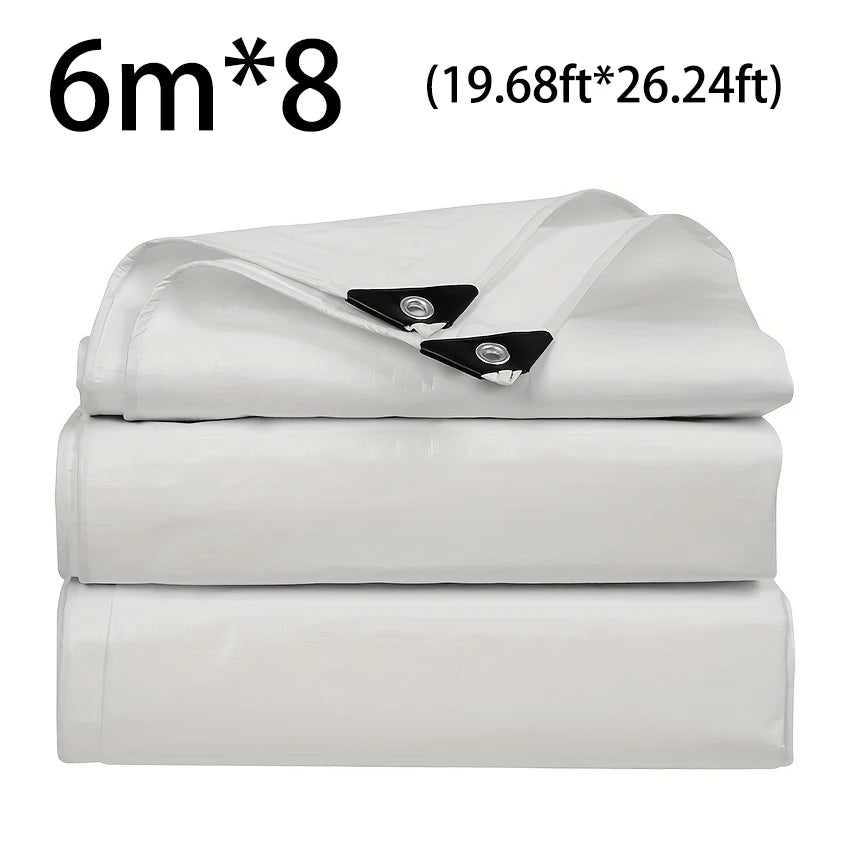 White Custom Large Tarp 3x5 6 8m*8 10 12 3 4x4 5m Outdoor Sun Shade Awning Waterproof Tarpaulin Uv Blocking Tent Camp Rain Cover