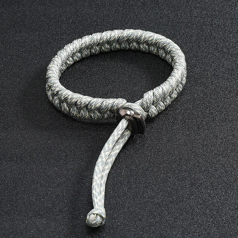 Noter Handwoven Paracord Survival Bracelet Homme Adjustable Punk Jewelry For Men Father's Day Moda Masculina Pulseras Hombre