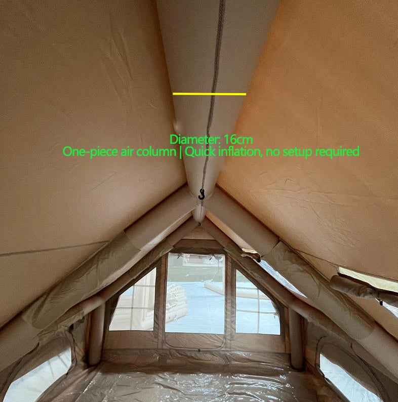 New Oxford Cloth 600D Khaki & Army Green Air-filled Tent for Professional Outdoor Camping Shelter Waterproof Durable Tents