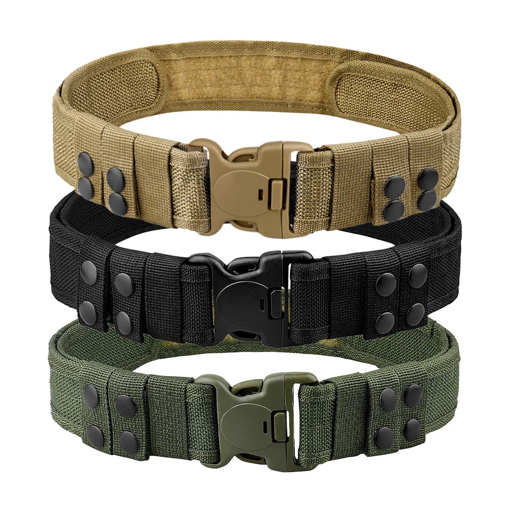 Men's Nylon Belt Polyester Woven Multi-functional Tactical Belt for Outdoor Sports Waist Straps Perfect for Outdoor Adventures