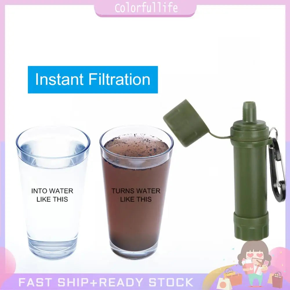 Personal Wild Life Emergency Water Filtering Tools Survival Water Purifier Straw for Outdoor Camping Hiking Hunting