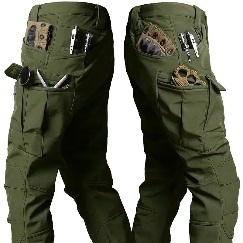 Men's Winter Autumn Fleece Jackets Tactical Waterproof Suits Outdoor Fishing Hiking Camping Tracksuits Coats Thermal Pants