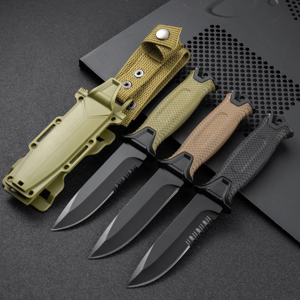 Fashion Stainless Steel Outdoor Survival Knife Portable Camping Pocket Knife Military Tactical Knives for Self Defense Hiking