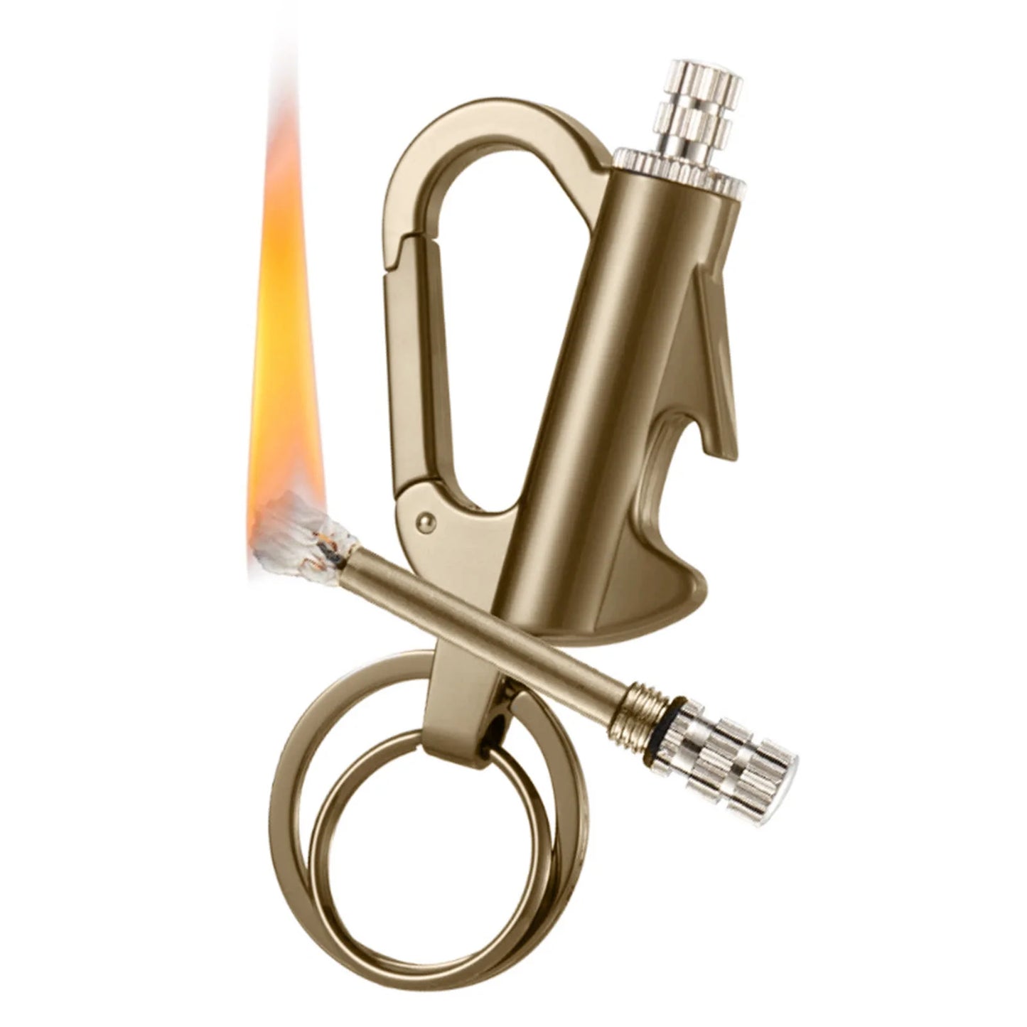 Permanent Match Lighter Keychain Outdoor Emergency Fire Starters Waterproof Cigarettes Flints Keyrings