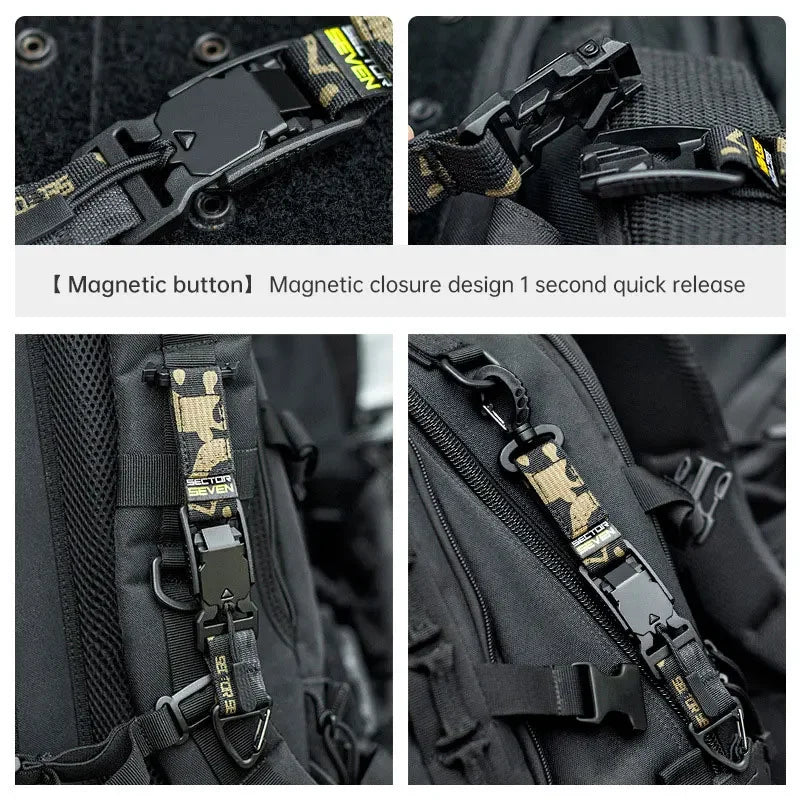 Tactical Multipurpose Triangle Quick Detachment Buckle Belt Quick Hanging Single Hook Survival Keychain EDC Quick Release Buckle