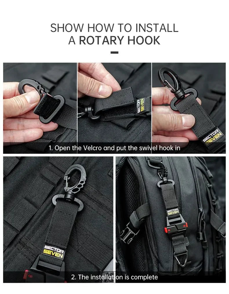 Tactical Multipurpose Triangle Quick Detachment Buckle Belt Quick Hanging Single Hook Survival Keychain EDC Quick Release Buckle