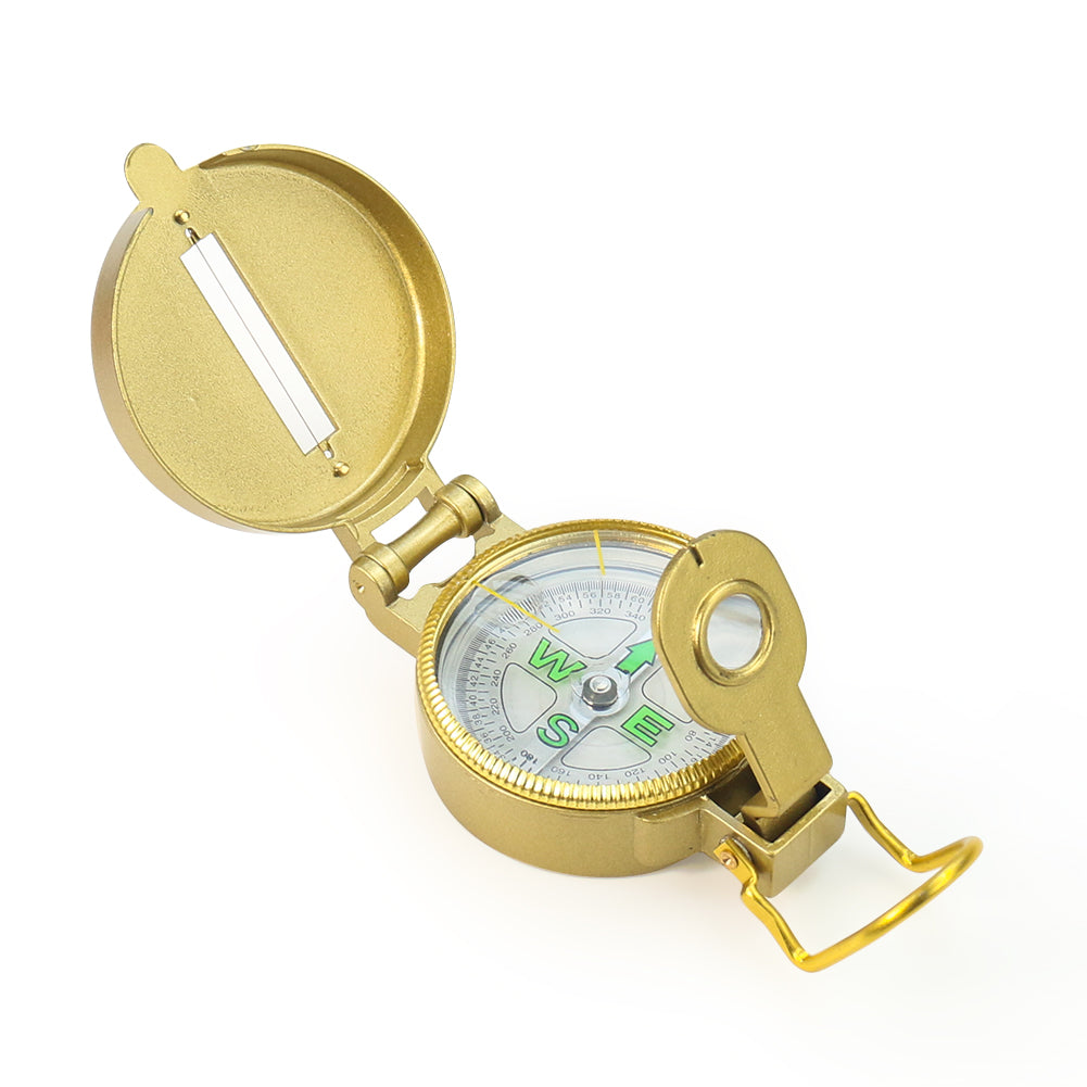 Portable Brass Waterproof Luminous Precision Navigation Compass, Outdoor Camping, Hiking Field Survival Adventure Tool