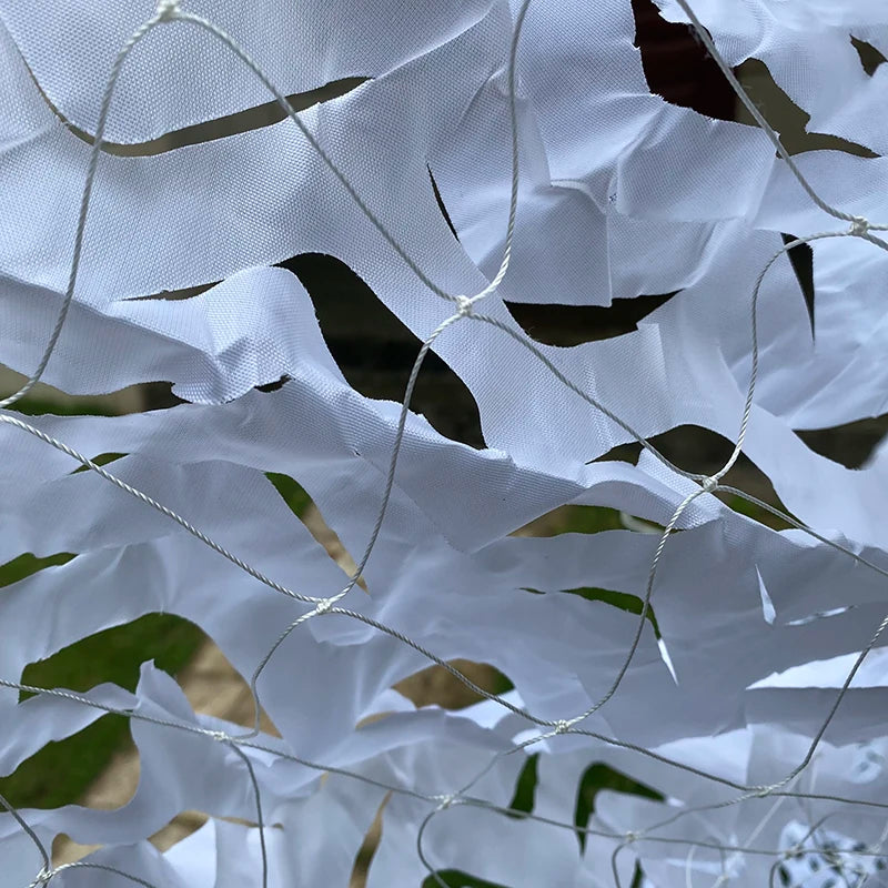 Welead 1.5m White Reinforced Camouflage Net Army Garden Decoration Fence Shade Hiding Mesh Outdoor 2m 3m 4m 5m 6m 7m 8m