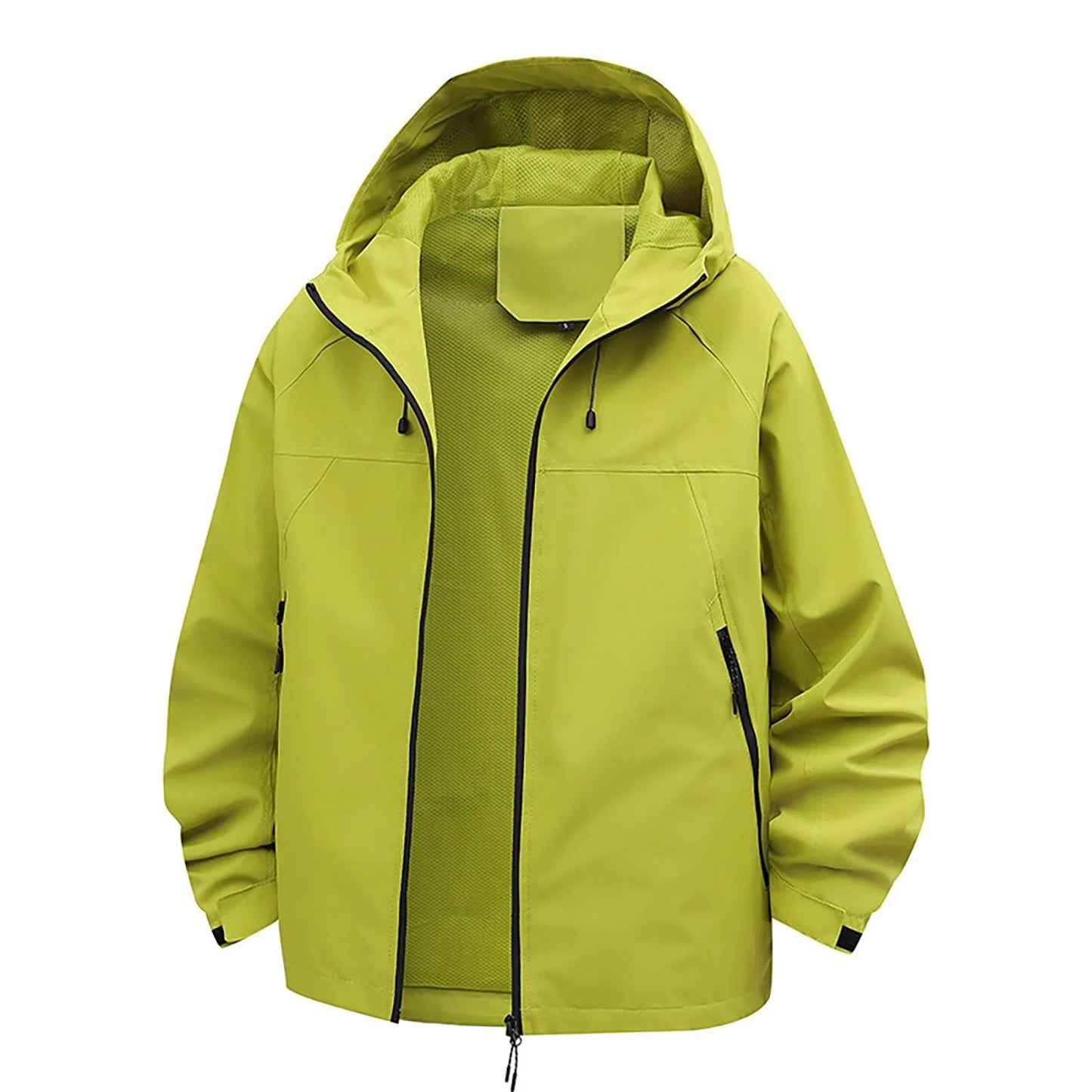 Women's Outdoor Jacket Casual Zipper Hooded Jacket Breathable Windproof Waterproof and Stain-resistant Mountaineering Clothing