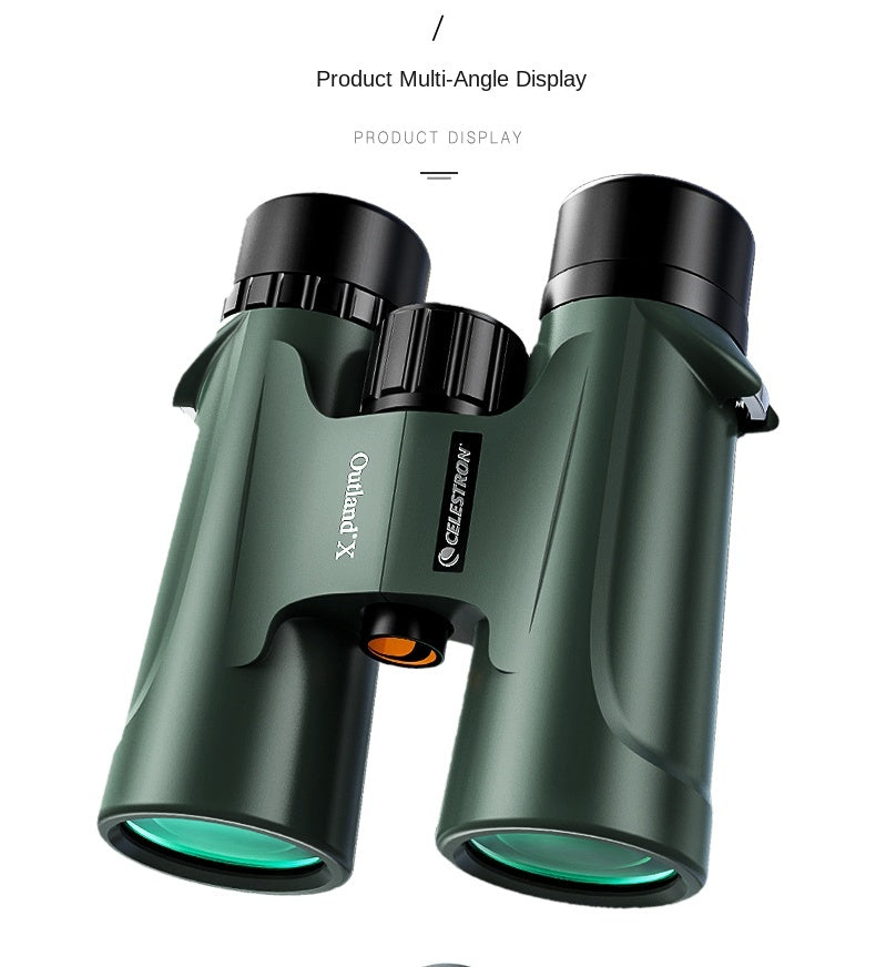 Celestron Outland X 8x42 10X42 Green Binoculars Waterproof & Fogproof Binoculars for Adults Multi-Coated Optics and BaK-4 Prisms