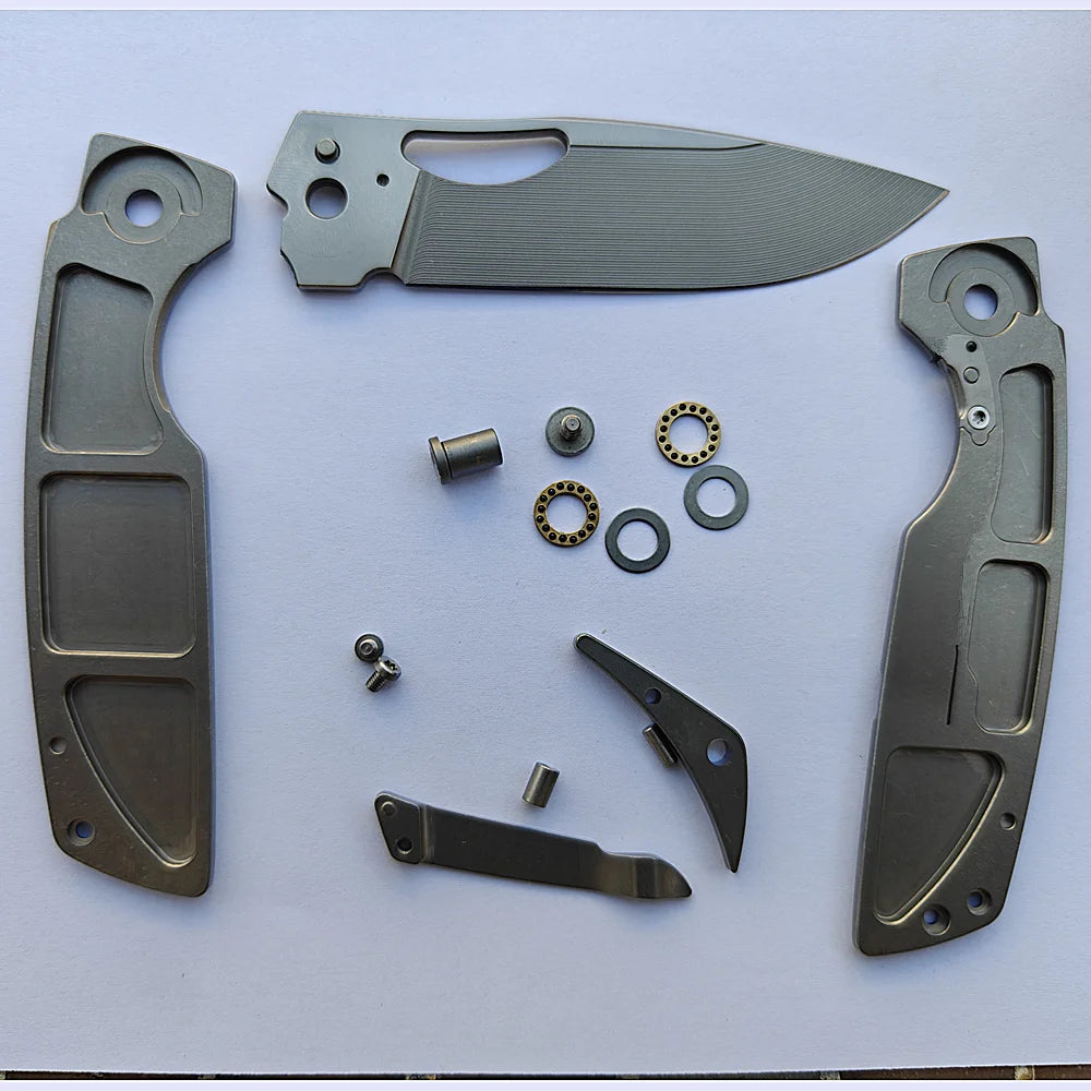 JUFULE New Cedar Step Milled Blade Folding Knife Titanium Handle Ceramic Bearings 154CM Pocket Hunting Outdoor EDC Camping Tool