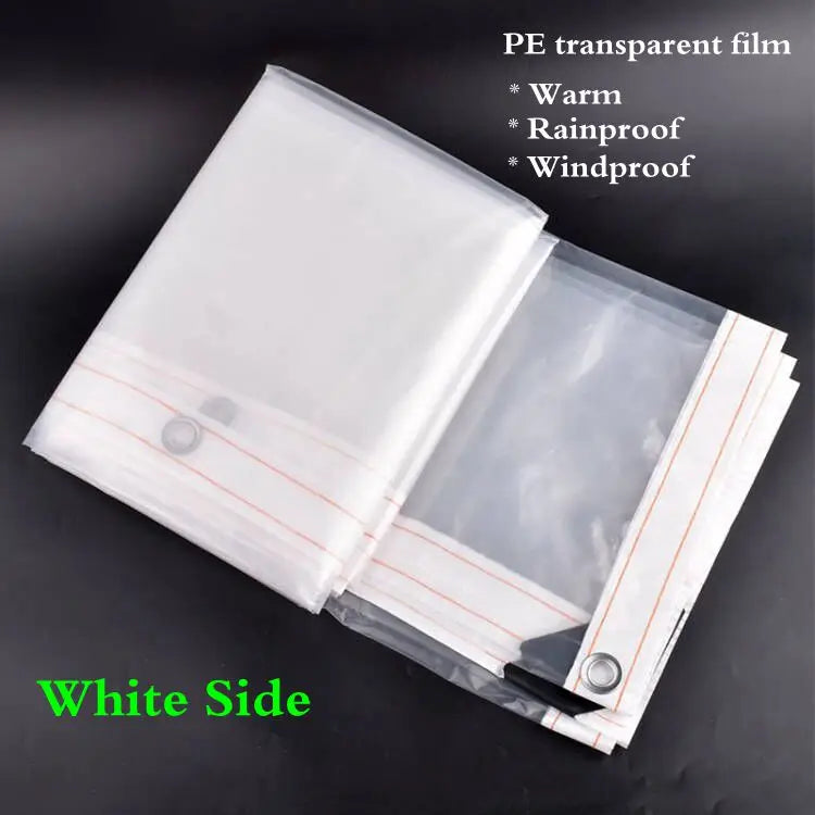 0.1mm PE Plastic Tarpaulin Outdoor Winter Snow Tarp Garden Patio Plants Cover House Tarp Pergolas Canopy ,Pets House Raincover