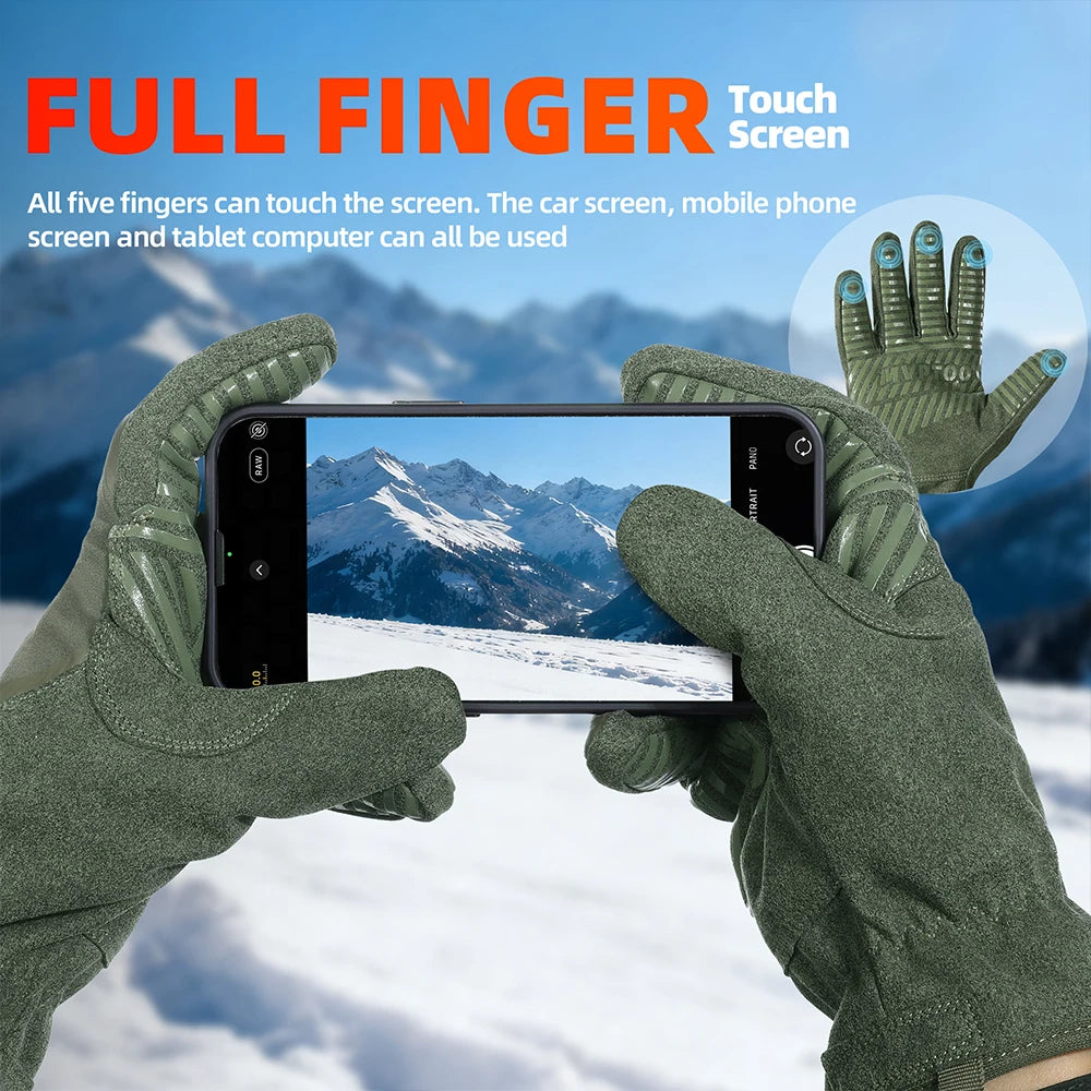 Winter Fleece Hunting Gloves Thermal TouchScreen Windproof Water-repellent Non-slip Accessories Sport Outdoor Hiking Camping Ski