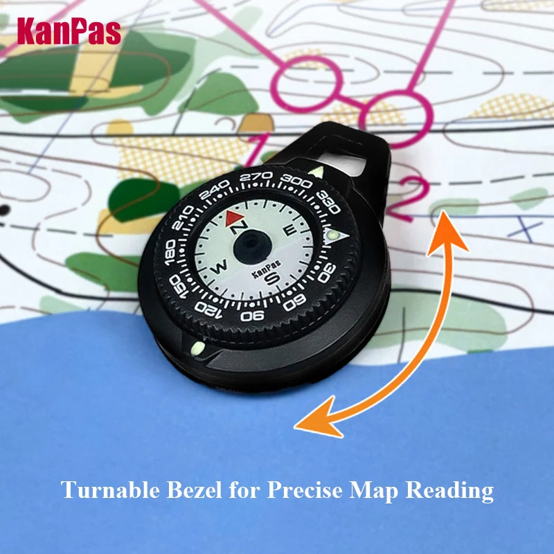 Kanpas EDC Outdoor Compass / Diving compass with Luminous /High Quality compass /Turnable Bezel/K18