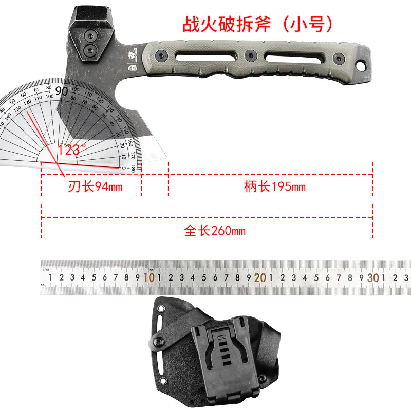 HX OUTDOORS Mercenarys Full Tang Camping Survival Touris Axe Hatchet Tactical Multifunctional Hunting Tools Tomahawk Hammer axes