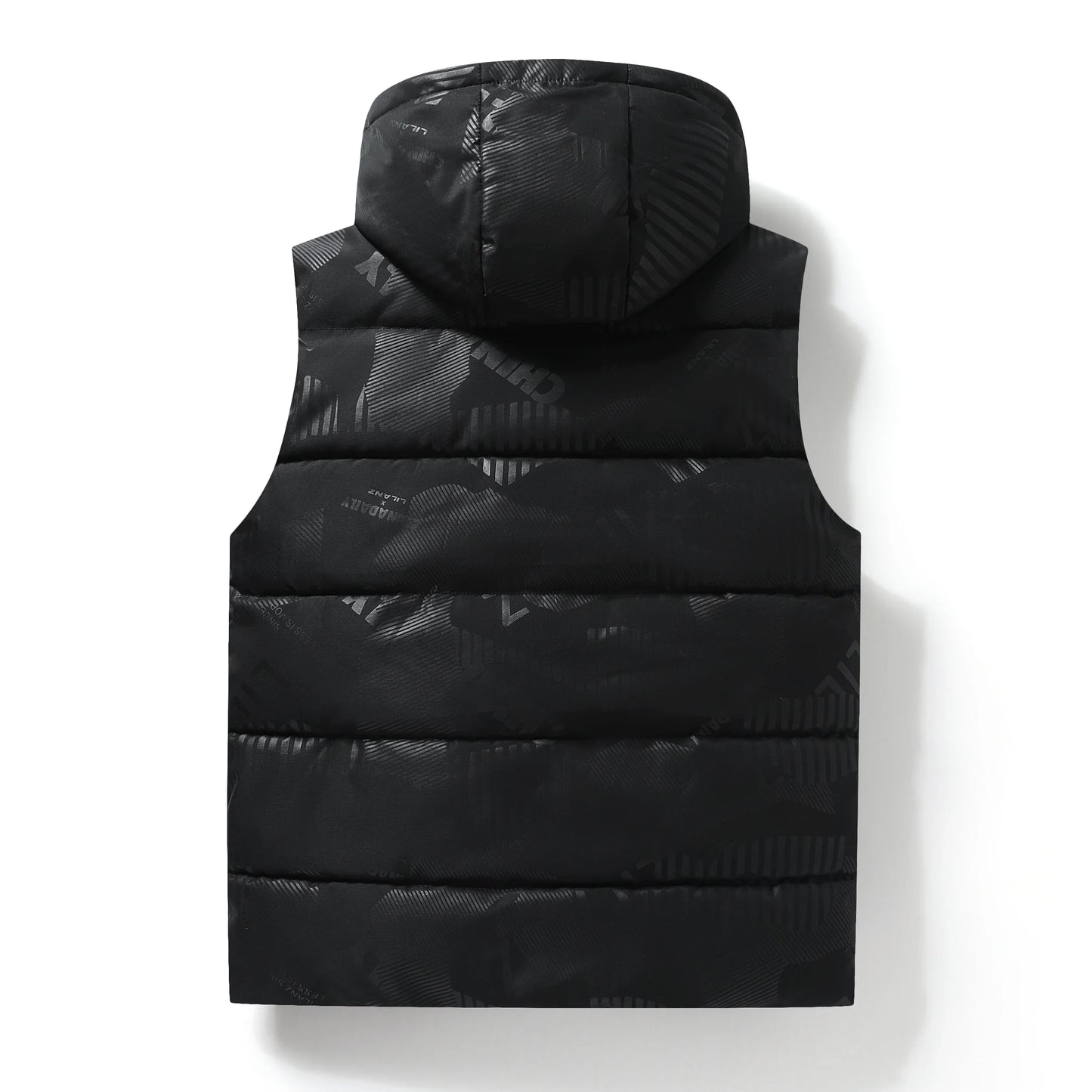 Outdoor Mens Trendy Detachable Hooded Vest Warm Down Cotton Vest Mens Winter Fashion Coat Workwear Vest Coat Thickened Waistcoat