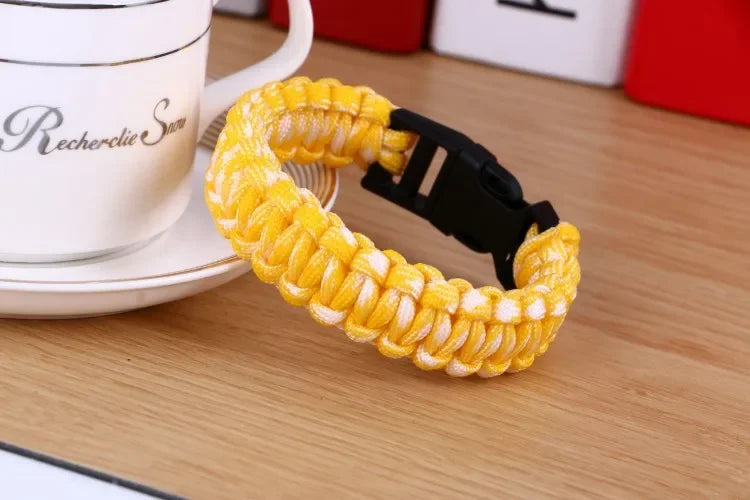 Men's New Outdoor Survival Paracord Bracelet For Men Camping Hiking Buckle Wristband Women Rope Bracelete Male Jewelry Gift