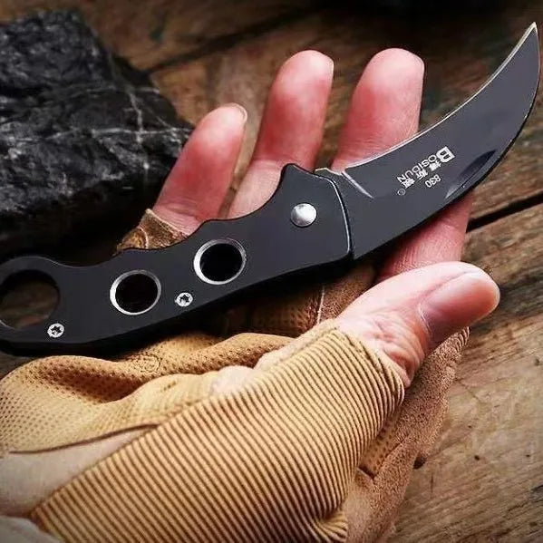 Outdoor Eagle Claw Military Knife Curved Detached Express Short Personalized Carrying Wolf Folding Knife Camping Survival Knife