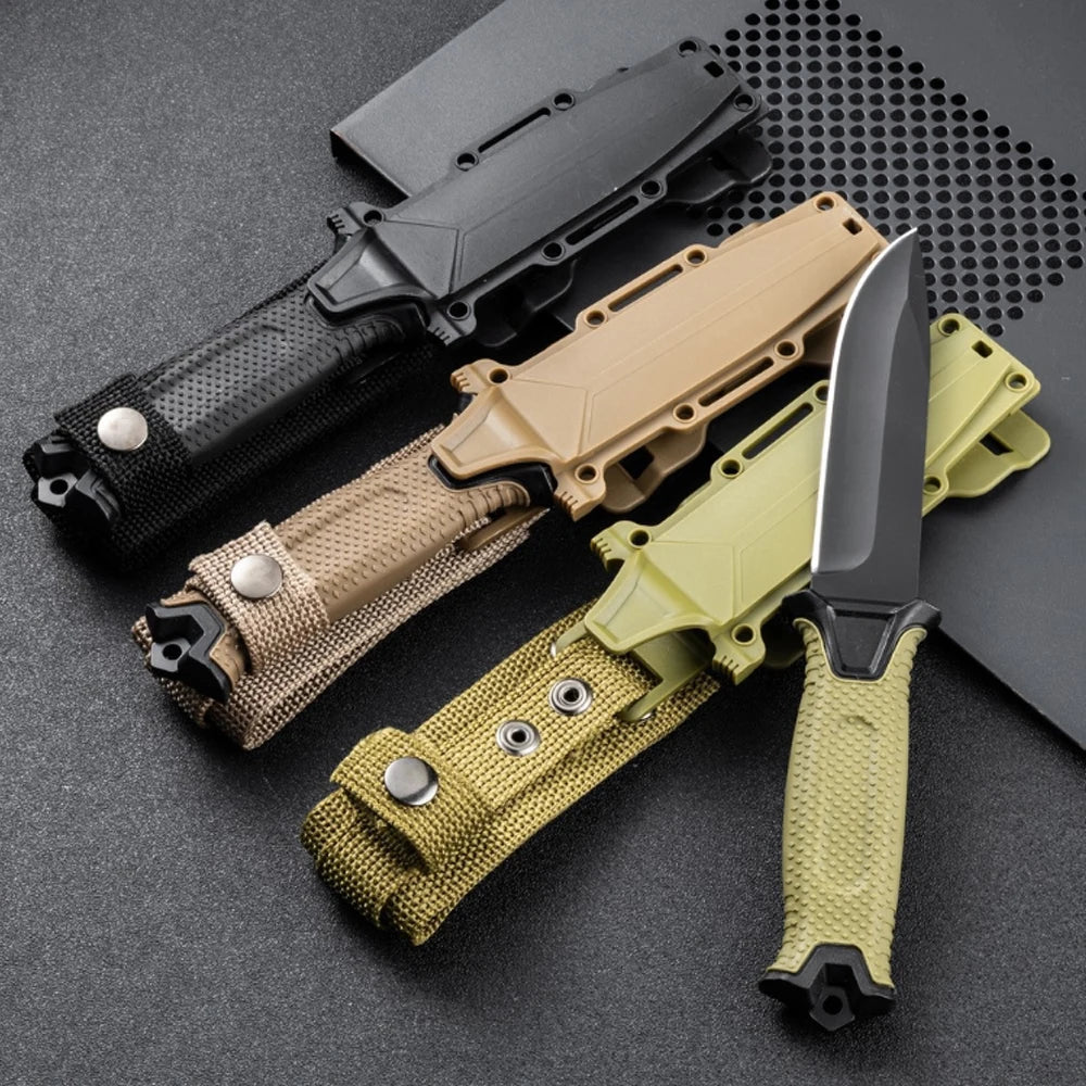 Fashion Stainless Steel Outdoor Survival Knife Portable Camping Pocket Knife Military Tactical Knives for Self Defense Hiking