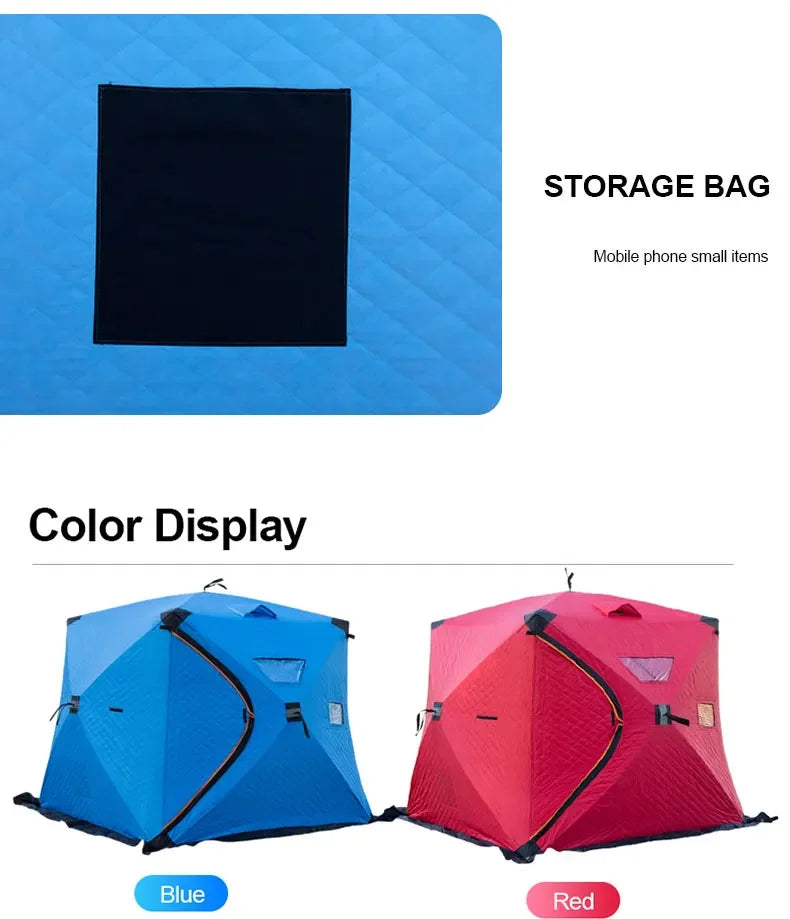 YOUSKY  Tents Outdoor Camping 3-4 Person Oxford Snow Tent Pop Up Travel Tent Ice Fishing Tents
