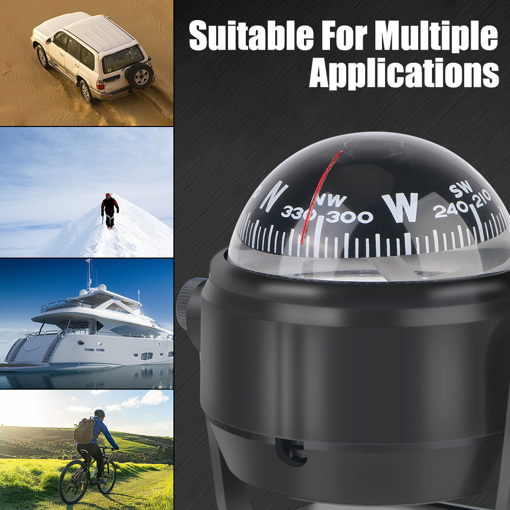 With Electronic LED Light Nautical Compass Waterproof 12V LC550 Navigation Positioning 360°rotating Boat Compass